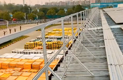 Sample images of rooftop  Solar Guardrail Fence 