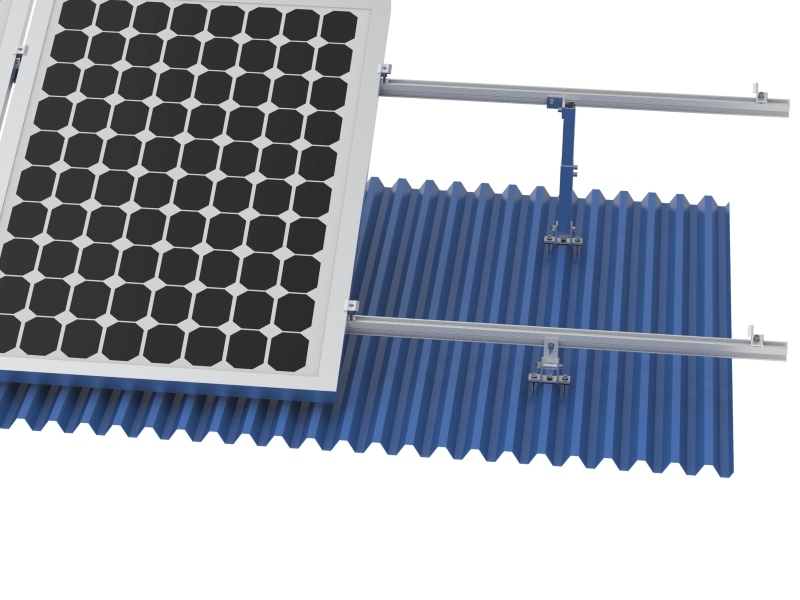 Adjustable Leg Metal Roof Solar Mounting System