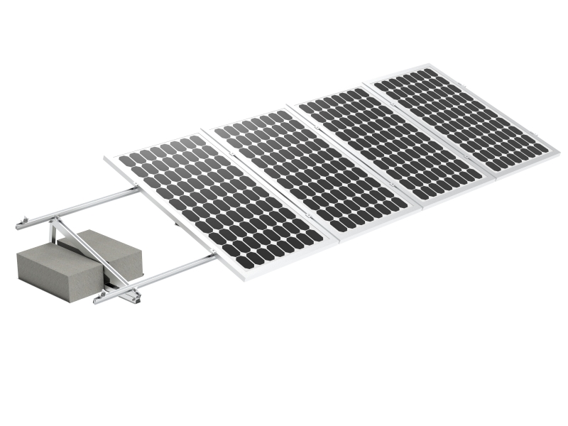 Ballasted Triangle Roof Solar Mount System
