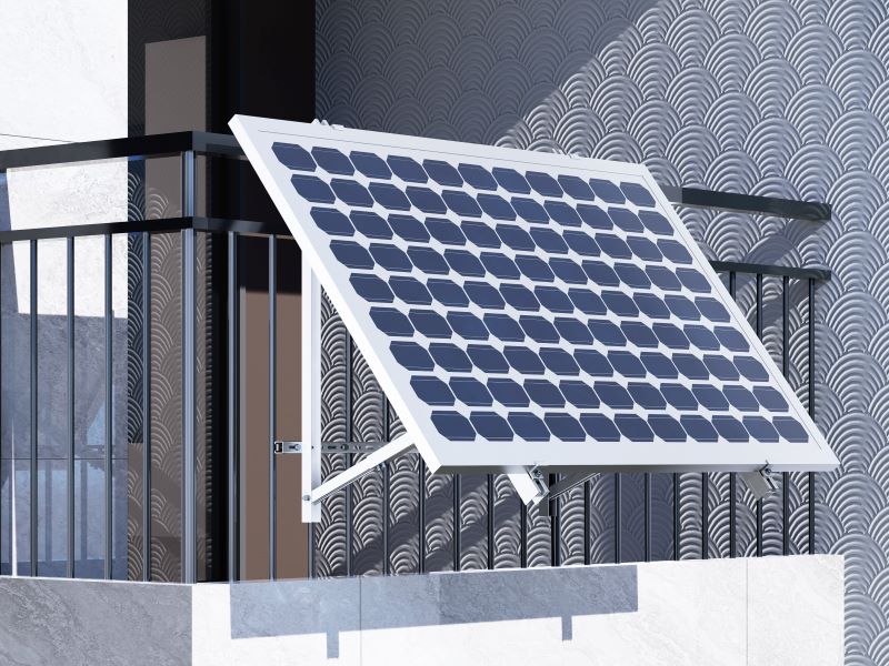 Adjustable Triangle Balcony Solar Panel Mount System