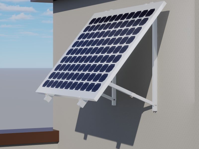 Adjustable Wall Mount Solar Panel System